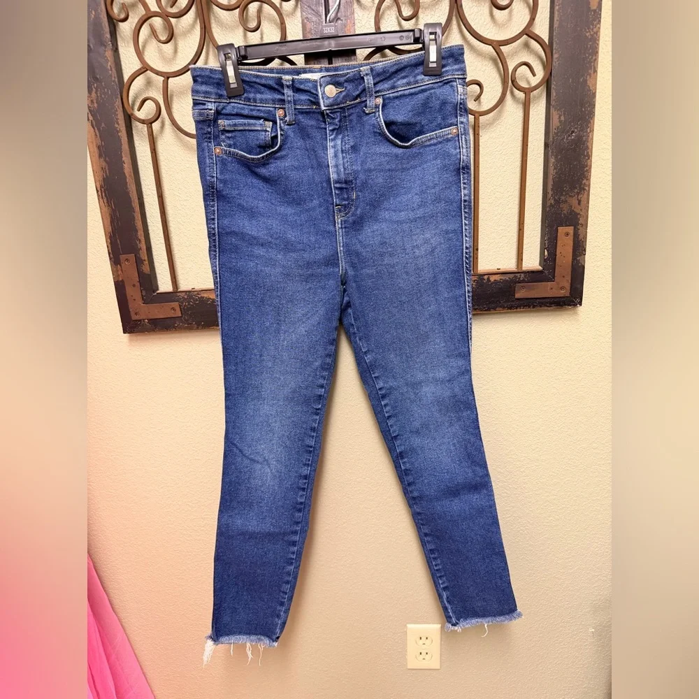We the Free by Free People Fringe Hem Ankle Skinny Jeans